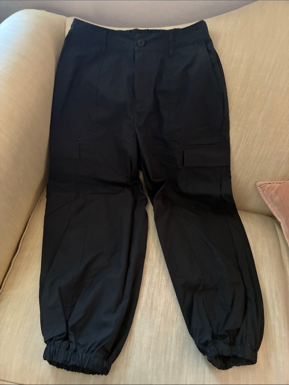 NWOT Future Collective Cargo Pants with elastic cuffs